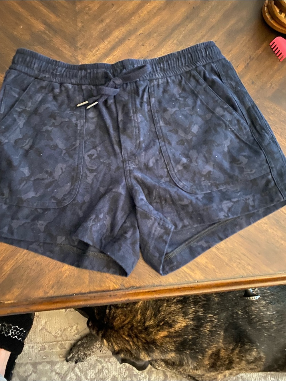 Athleta Navy Blue Camo Faralon Shorts
